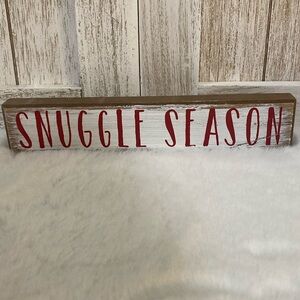 Distressed Snuggle Season Tabletop Wooden Sign